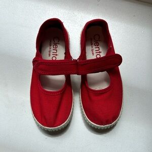 Cienta Made in Spain Baby Toddler Red Mary Jane Velcro Shoes 25C 8 US